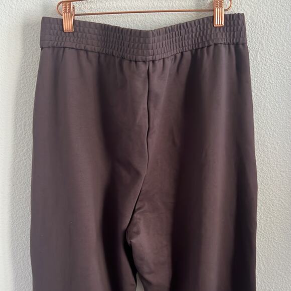 NWT Nordstrom RDI Chocolate Brown Wide Leg Stretch Pants Dress Pant Large - Picture 7 of 8